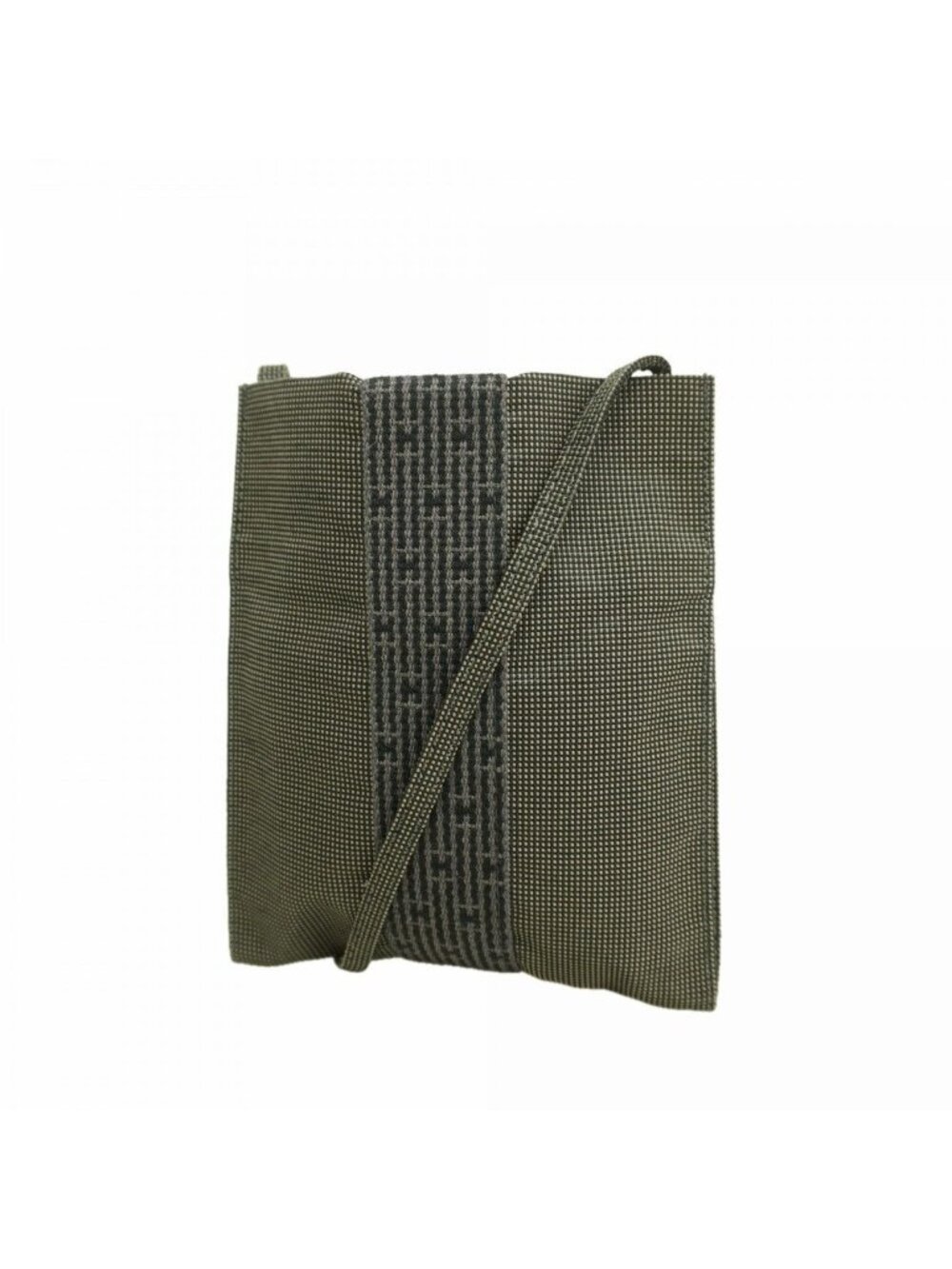 Hermes Shoulder Bag Her Line Pochette Canvas Gray